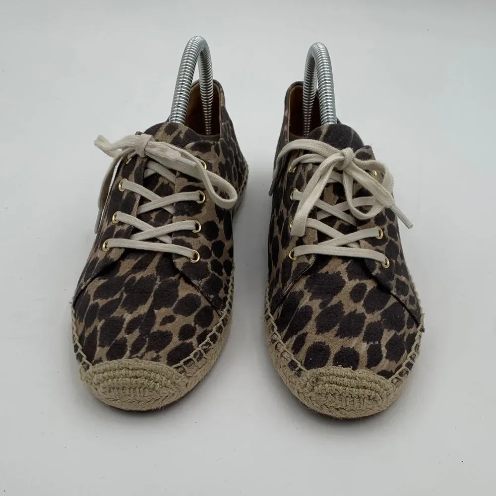 Leopard Print Espadrille Sneakers size 7.5